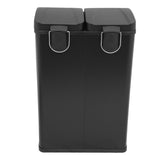 60 L Dubbla Soptunnor med pedaler | Svart