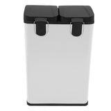 60 L Dubbla Soptunnor med pedaler | Vit