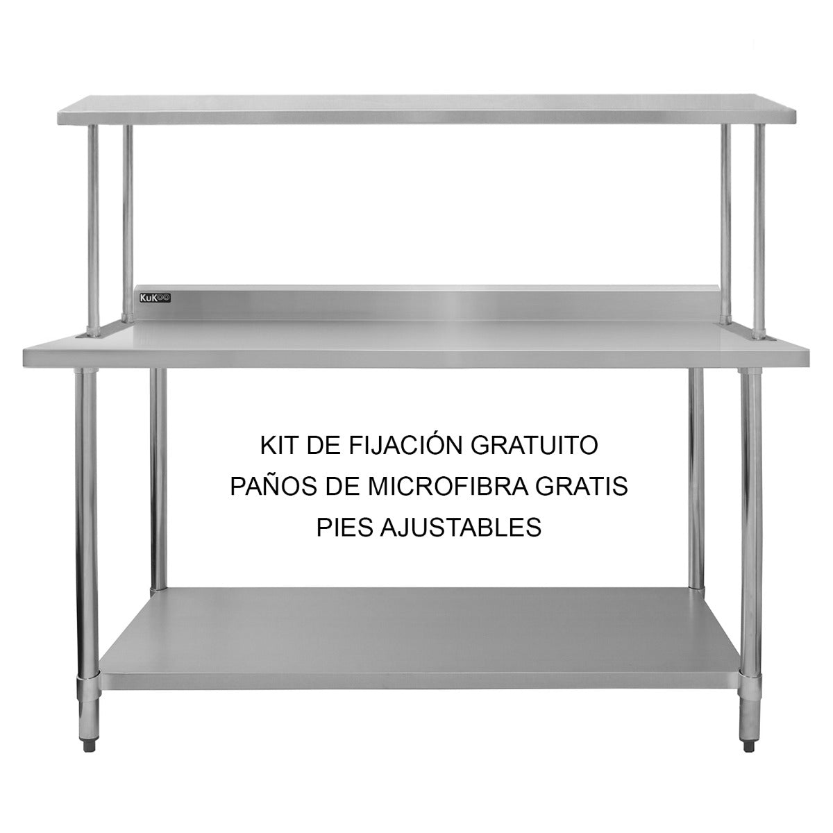 180 cm Cateringbänk med Överhylla
