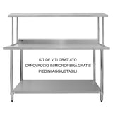 180 cm Cateringbänk med Överhylla