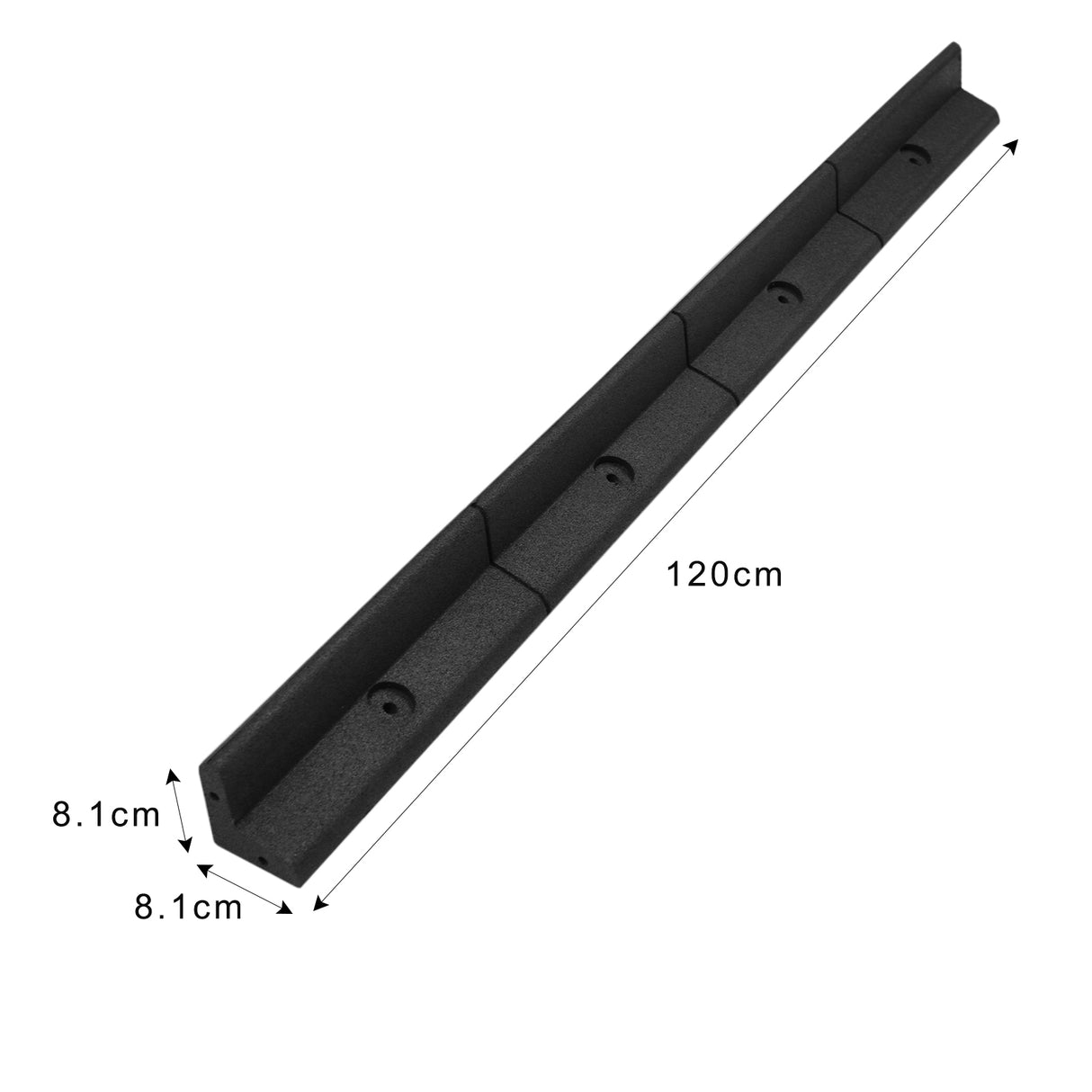 24 st Böjbara Rabattkanter 1,2 m - Svart