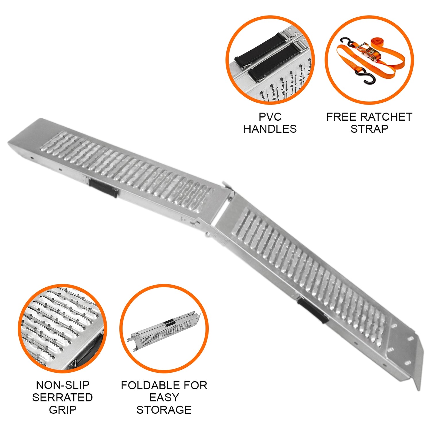 T-Mech 2 x Hopfällbara Motorcykelramper