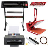 38 cm Musselpress, 720 mm Vinylskärare, Epson-skrivare och Rensningssats