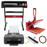 38 cm Musselpress, 720 mm Vinylskärare, Epson-skrivare och Rensningssats