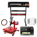 10 ansiktsmasker, Swing Heat Press, Eco Tank-skrivare, Vinyl Cutter & Signcut Pro