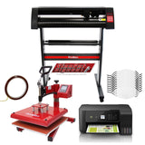 10 ansiktsmasker, Swing Heat Press, Eco Tank-skrivare, Vinyl Cutter & Signcut Pro