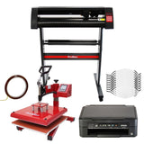 10 Ansiktsmasker, Swing Värmepress, Epson Skrivare, Vinylskärare & Signcut Pro