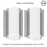 Små Ansiktsmasker för Sublimering / 50-pack