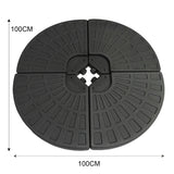 Cantilever Parasoll-bas - Solfjäderformad