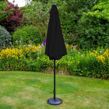 Svart 2.7m LED Lutande Parasoll