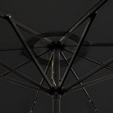 Svart 2.7m LED Lutande Parasoll