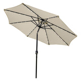 Gräddvitt 2.7m LED Lutande Parasoll
