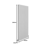 Designerradiatorer med Platta Paneler Vita 1600mm x 700mm