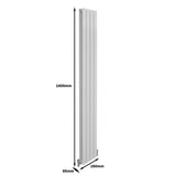 Designerradiatorer med Platta Paneler Vita 1800mm x 280mm