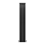 Designerradiatorer med Platta Paneler Svarta 1800mm x 280mm