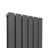 Designerradiatorer med Platta Paneler Mörkgrå 1800mm x 420mm