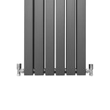 Designerradiatorer med Platta Paneler Mörkgrå 1800mm x 420mm