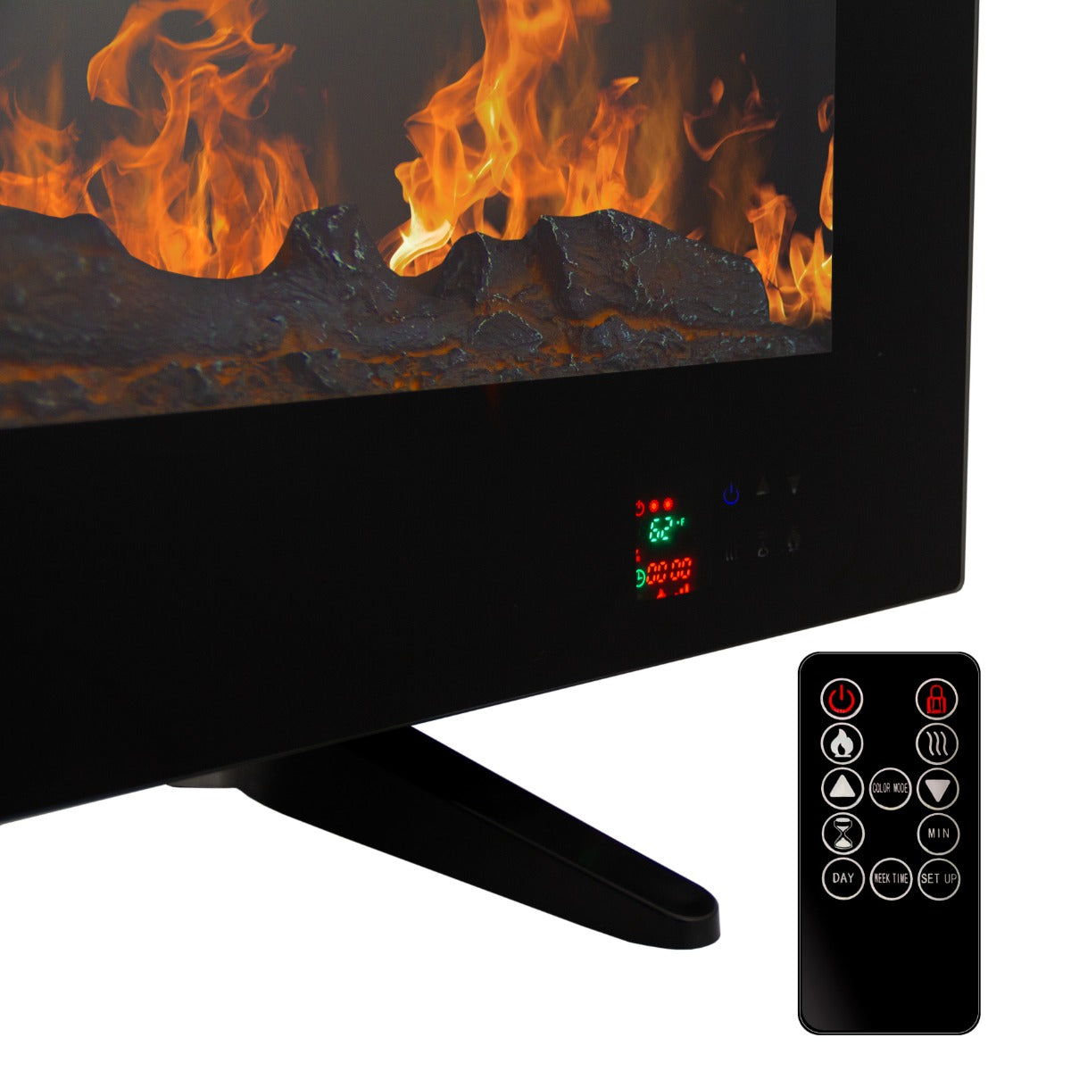 Elektrisk Väggmonterad Eldstad 50”