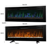 Elektrisk Väggmonterad Eldstad 60”