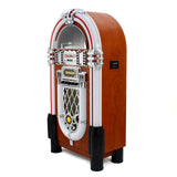 Retro-jukebox med skivspelare och CD-fodral för 40 skivor