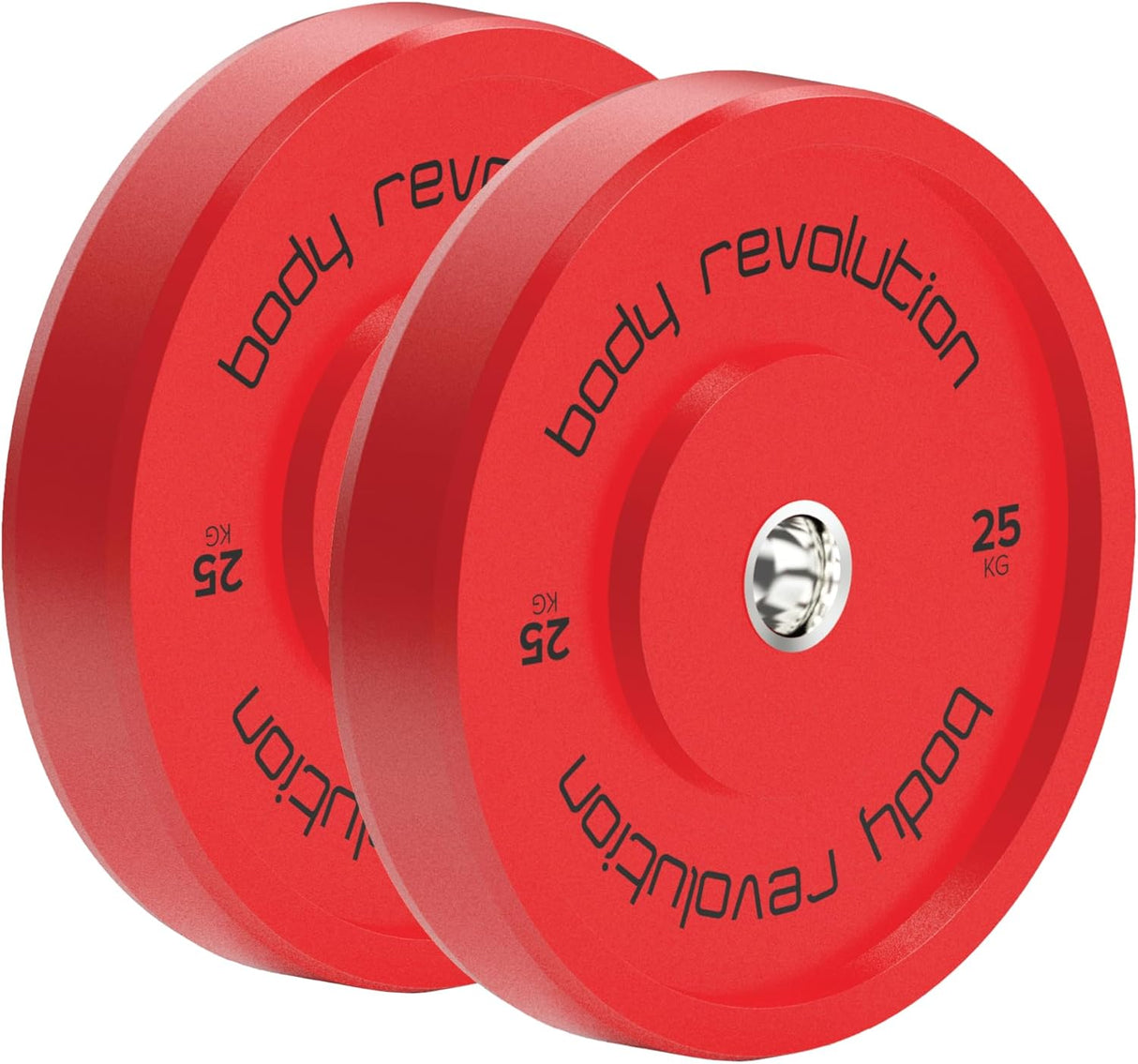 Body Revolution 2 x 25 kg Röda Olympiska Bumpervikter
