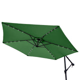 Grönt 3m LED Cantilever Parasoll