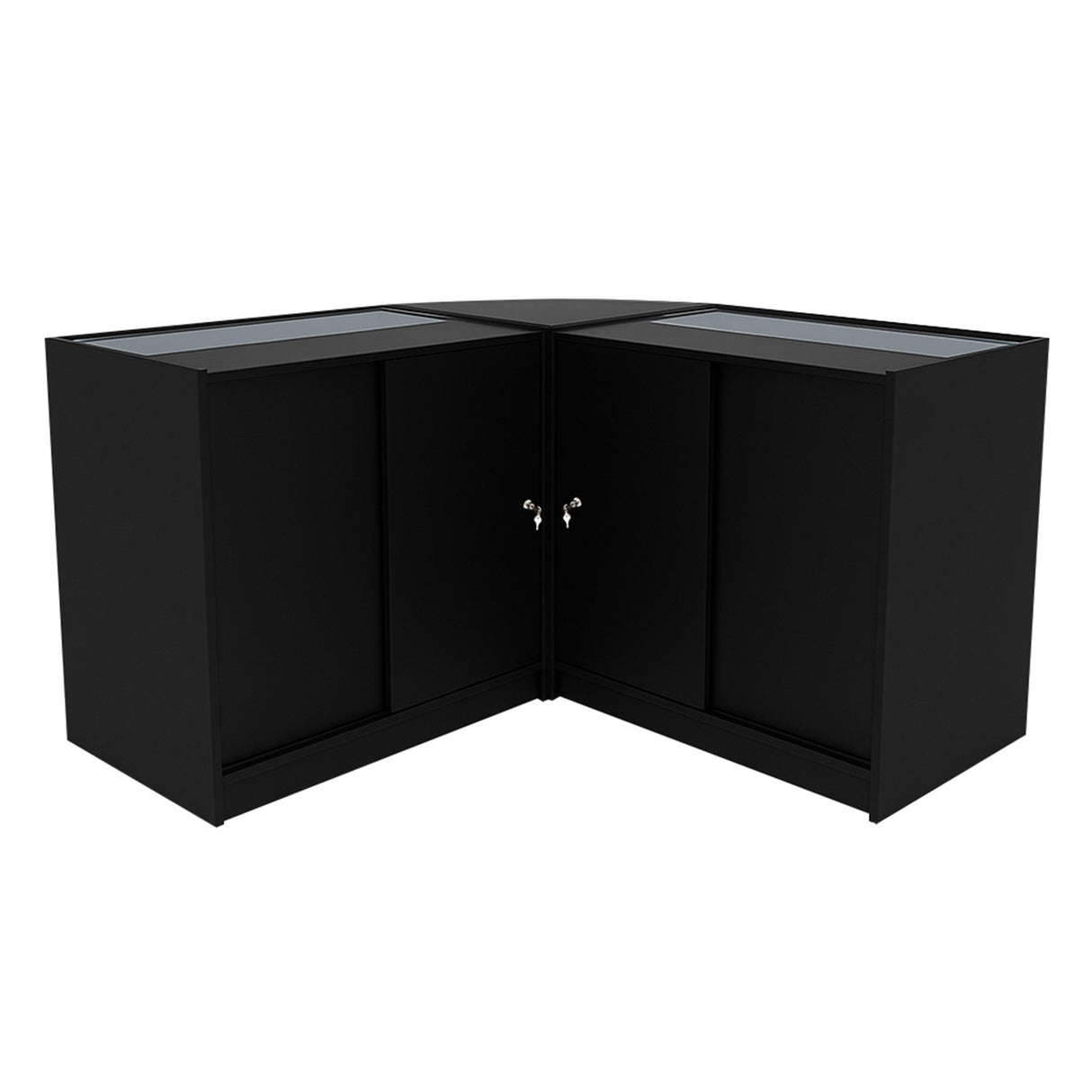 "IRIS" Set med LED-belysta Butiksmoduler CM60+ 2x B900 – Svart
