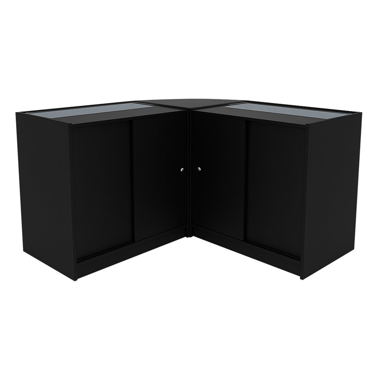 "HARMONIA" Set med LED-belysta Butiksmoduler LM60+B900+C900 – Svart
