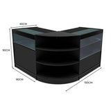 "HARMONIA" Set med LED-belysta Butiksmoduler LM60+B900+C900 – Svart
