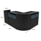 "LUNA" Set med LED-belysta Butiksmoduler CM60 + 2xB900 + TB60 – Svart