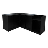 "ARIES" Set med LED-belysta Butiksmoduler CM60 + 2xK900 + TB60 – Svart