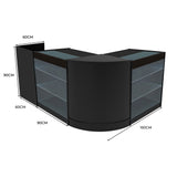 "ARIES" Set med LED-belysta Butiksmoduler CM60 + 2xK900 + TB60 – Svart