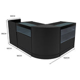 "GRAVITY" Set med LED-belysta Butiksmoduler CM60 + B900 + C900 + TB60 – Svart