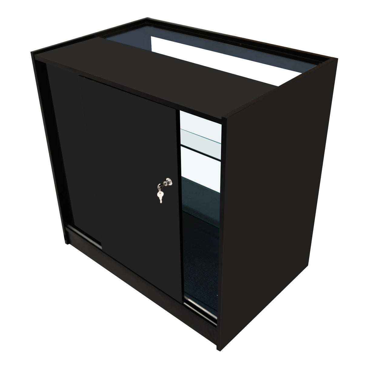 "POLARIS" Set med LED-belysta Butiksmoduler CM60 + B900 + K900 + TB60 – Svart