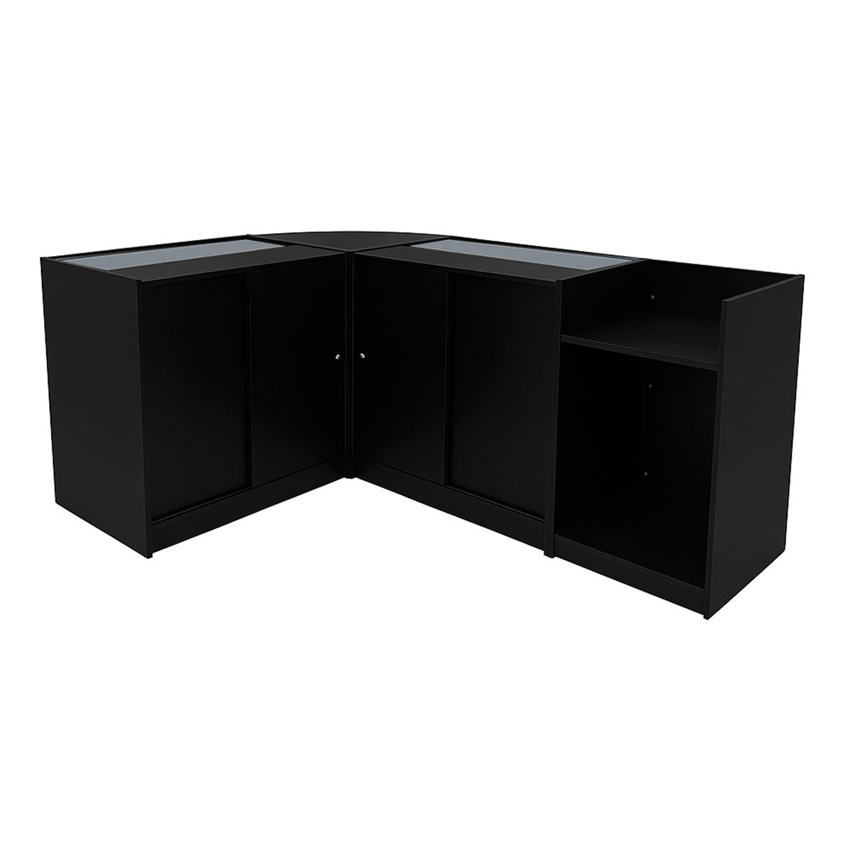 "SAGITTARIUS " Set med LED-belysta Butiksmoduler LM60 + 2xB900 + TB60 – Svart