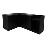 "ASTRO" Set med LED-belysta Butiksmoduler LM60 + 2xK900 + TB60 – Svart