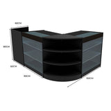"ASTRO" Set med LED-belysta Butiksmoduler LM60 + 2xK900 + TB60 – Svart