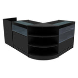 "EUROPA" Set med LED-belysta Butiksmoduler LM60 + B900 + C900 + TB60 – Svart