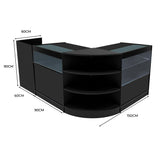 "EUROPA" Set med LED-belysta Butiksmoduler LM60 + B900 + C900 + TB60 – Svart