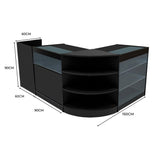 "HYPERION" Set med LED-belysta Butiksmoduler LM60 + B900 + K900 + TB60 – Svart