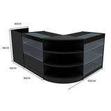 "THEIA" Set med LED-belysta Butiksmoduler LM60 + K900 + C900 + TB60 – Svart