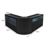 "ADONIS" Set med LED-belysta Butiksmoduler CM60+B1200+C1200 – Svart