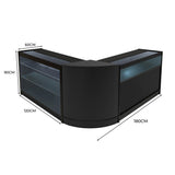 "TRITON" Set med LED-belysta Butiksmoduler CM60+K1200+B1200 – Svart