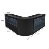 "HERA" Set med LED-belysta Butiksmoduler CM60+K1200+C1200 – Svart