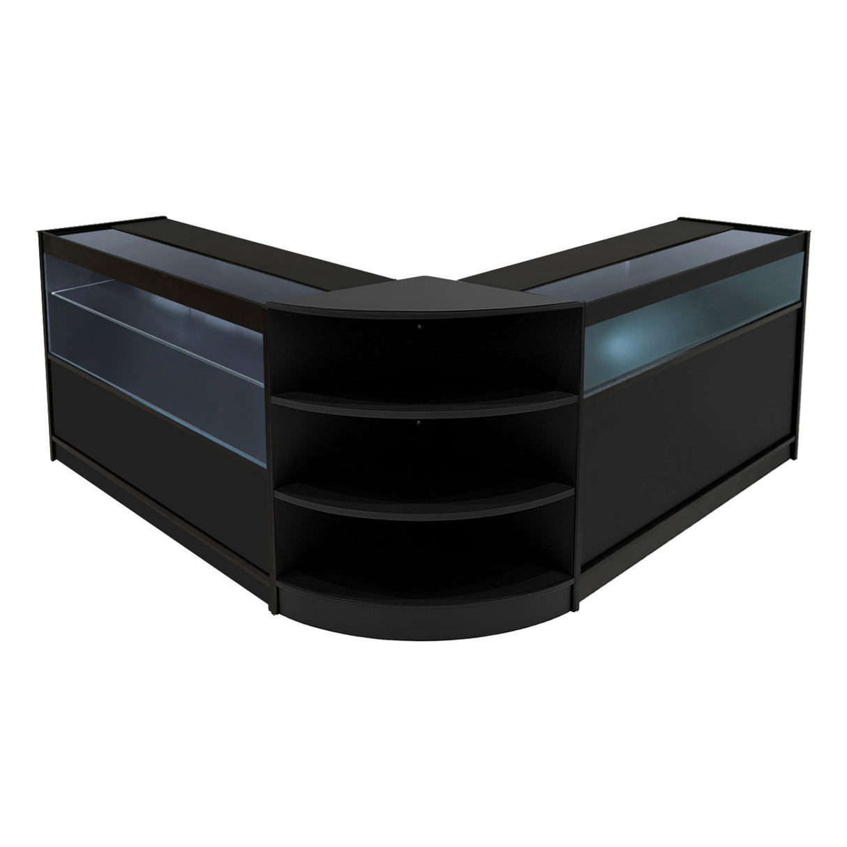 "HARMONIA" Set med LED-belysta Butiksmoduler LM60+B1200+C1200 – Svart