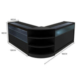 "HARMONIA" Set med LED-belysta Butiksmoduler LM60+B1200+C1200 – Svart