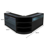 "DEMETER" Set med LED-belysta Butiksmoduler LM60+K1200+B1200 – Svart