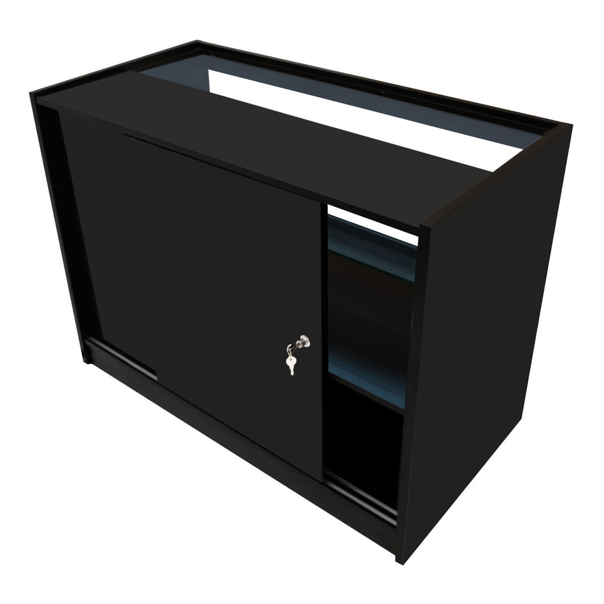 "PHOENIX" Set med LED-belysta Butiksmoduler CM60 + 2xC1200 + TB60 – Svart