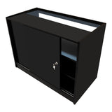 "GRAVITY" Set med LED-belysta Butiksmoduler CM60 + B1200 + C1200 + TB60 – Svart