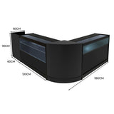 "GRAVITY" Set med LED-belysta Butiksmoduler CM60 + B1200 + C1200 + TB60 – Svart